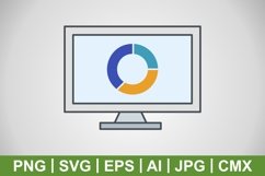 Vector Online Chart Icon Product Image 1