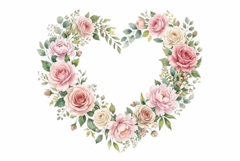 Watercolor Heart Shape Filled with Pink Product Image 1