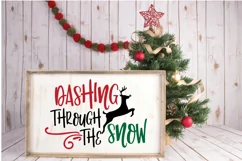 Dashing Through the Snow SVG File - Christmas SVG File Product Image 3