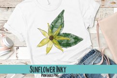 Sunflower Inky Sublimation PNG Product Image 1