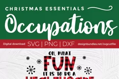 Christmas Healthcare Worker svg -a Health care Worker design Product Image 2