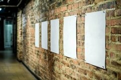 Posters Mockup on Brick Wall Product Image 1