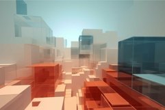 Abstract 3d cityscape in pastel tones Product Image 1