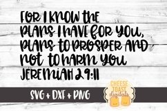 For I Know The Plans I Have For You - Faith SVG PNG DXF Product Image 1