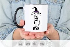 Halloween Dog Svg, Cute Witch Clipart, Cartoon Dog Svg Product Image 5