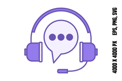Colored Customer Support Icon Product Image 1
