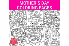 Mother's Day Coloring Pages I Mom Coloring Pages Product Image 1