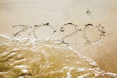 sea waves erasing the inscription of 2020 Product Image 1