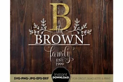 Monogram SVG, Family name SVG, Family svg, Last name svg Product Image 1