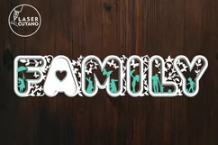 Multilayer Cut File FAMILY - Laser Cut Words, Wood Words Product Image 4