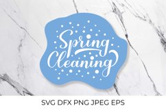 Spring cleaning SVG cut file. Calligraphy hand lettering Product Image 1