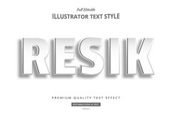 White Clean 3d Illustrator Text Style Effect Product Image 1