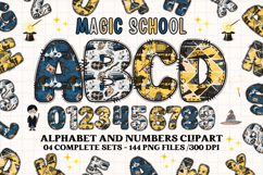 Wizard Magic School Alphabet Clipart, wizard letters doodle Product Image 1