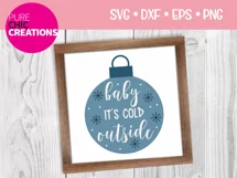Christmas SVG|Baby It's Cold Outside|SVG DXF PNG EPS Product Image 2