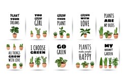 Cute Succulents Hygge Postcards Big Set Product Image 2