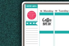 Coffee Break Planner Sticker I Script Words Planner Stickers Product Image 2