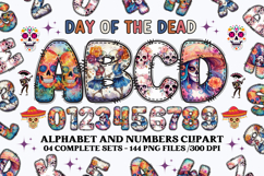 Day of The Dead PNG Alphabet, day of the dead letters doodle Product Image 1