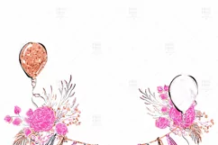 Pink Birthday Girl Party Presents Cake Champagne Clip Art Product Image 8