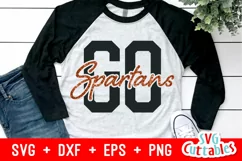 Go Spartans | Sports Mascot Design | SVG Cut File | Shirt Product Image 2