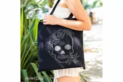 Floral skull svg file, Flower skull svg, Halloween svg Product Image 3
