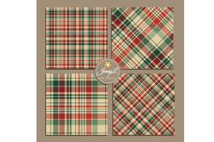 Classic Christmas Plaid Digital Papers Product Image 6