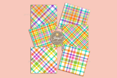 Colorful Bright Plaid Digital Paper patterns Product Image 5