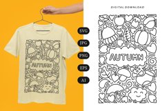 Autumn Doodle T-shirt | SVG Product Image 1