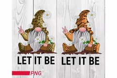 Gnome hippie leopard png, gnome hippie tiger png sublimation Product Image 2