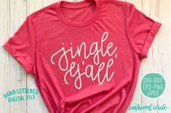 Jingle Y&#039;all - A Hand Lettered Christmas SVG File Product Image 1