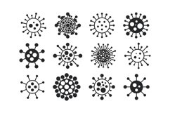 Vector creative virus icons Product Image 1