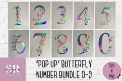 3D Butterfly number bundle| Paper cutting | 3d number SVG Product Image 1
