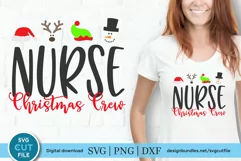 Christmas Nurse svg - Nurse Christmas Crew svg for crafters Product Image 1