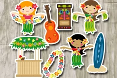 Hula girls - Hawaii holiday, tiki booth, luau graphics Product Image 2