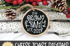 Christmas Ornament SVG | Last Name Family Personalized Round Product Image 3
