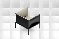Isometric Arm Chair 3D isolated render Product Image 1