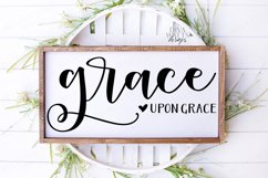 Grace Upon Grace - Christian Farmhouse Sign Cutting File SVG Product Image 1