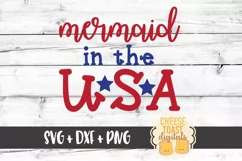 Mermaid In The USA - Fourth of July SVG File Product Image 2