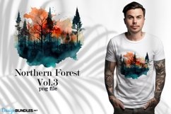 Northern forest vol.3, watercolor forest design, png file Product Image 1