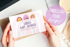 Rainbow Clip Art Watercolor PNG Sublimations Baby Infant Product Image 2