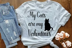 My cats are my Valentines svg funny phrase for t-shirt print Product Image 4