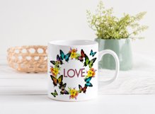 LOVE Sublimation Design | Butterflies Wreath Sublimation Product Image 2