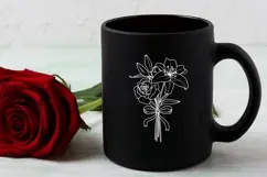 Rose Lily Svg Flower Svg Floral Bouquet Svg Product Image 5