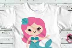 Mermaid girl SVG | Cute mermaid design Product Image 2