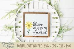 Bloom Where You Are Planted SVG - EPS - DXF - PNG Product Image 3