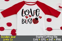 Love Bug SVG - Valentine's Day SVG - DXF - PNG - EPS Product Image 1