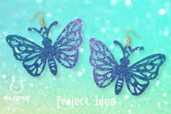 Butterflies Earrings SVG, Butterfly Earrings svg template Product Image 5