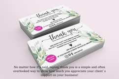 Greenery Thank You Business Card Product Image 2