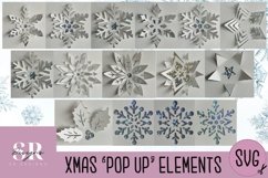 Pop up snowflake bundle| Paper cutting | 3d snowflake SVG Product Image 1