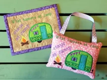 At Camp Mug Rug or Doorknob Hanger Pattern - Machine Embroidery & Applique Product Image 5