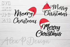 Merry Christmas SVG JPG PNG DXFCircut Cut Files Silhouette 3 Product Image 1
